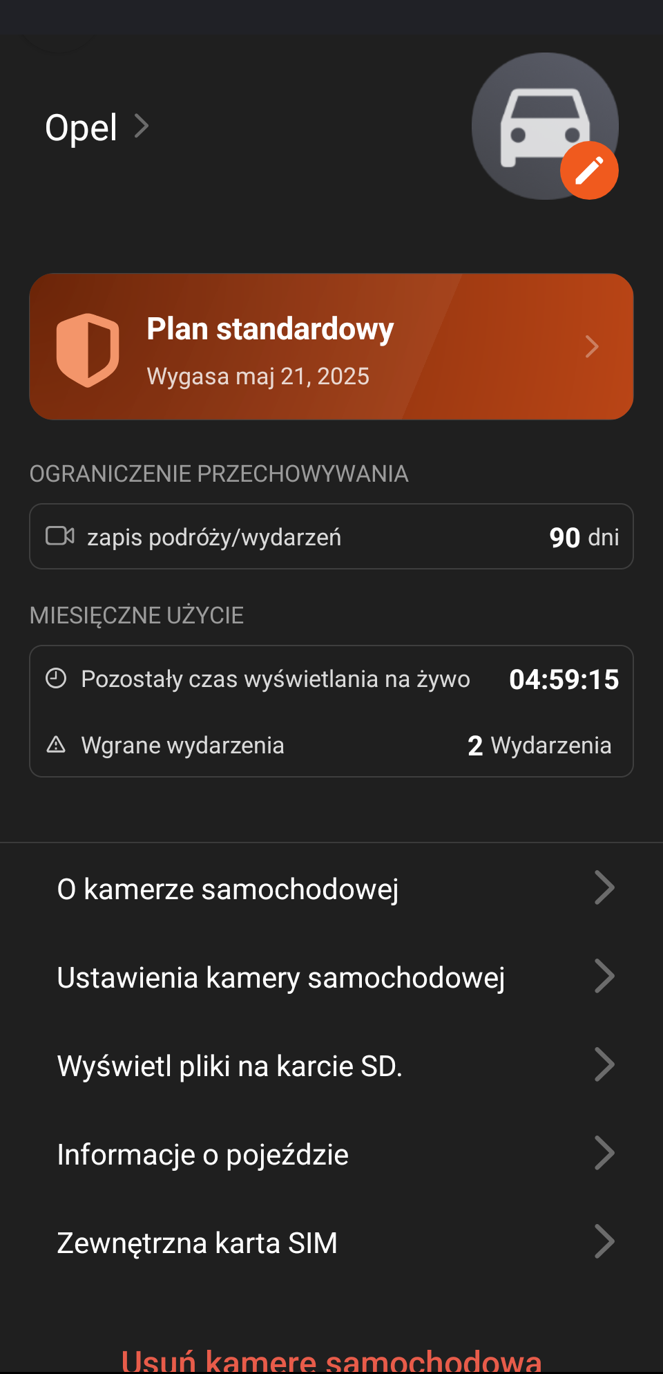 Aplikacja - Mio MiSentry 12T