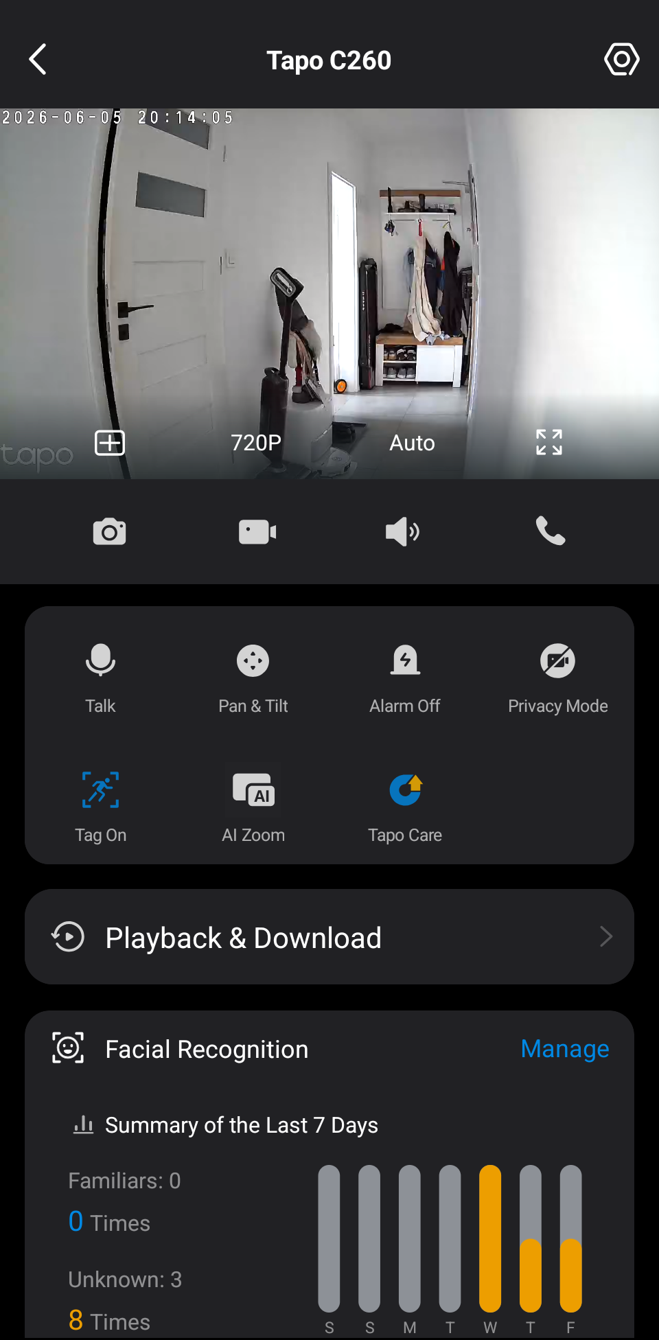 Aplikacja - TP-Link Tapo C260